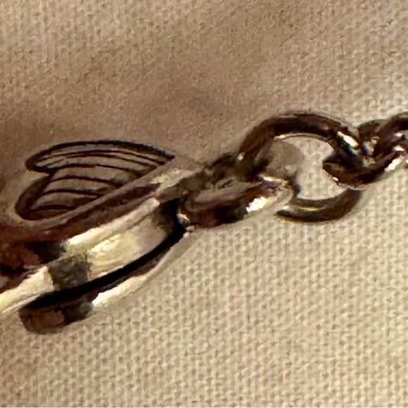 Judith Ripka Elegant Silver And CZ with Heart and Fleur-de-lis Accent 18” - Picture 9 of 9